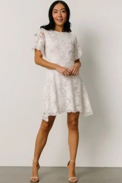 Baltic Born short dresses|Aasha Lace Short Dress | Off White