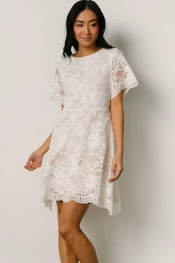 Baltic Born short dresses|Aasha Lace Short Dress | Off White