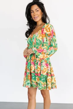 Baltic Born COMING SOON|Acapulco Short Dress | Green Multi Print