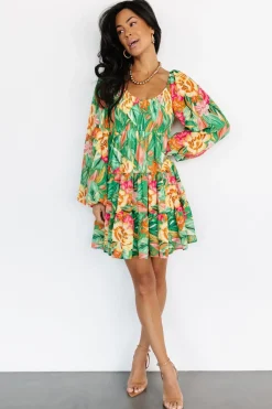 Baltic Born COMING SOON|Acapulco Short Dress | Green Multi Print