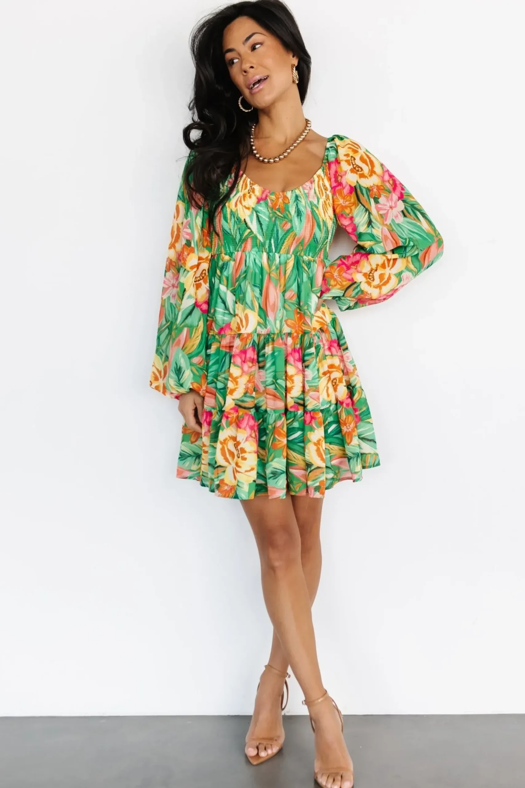 Baltic Born COMING SOON|Acapulco Short Dress | Green Multi Print