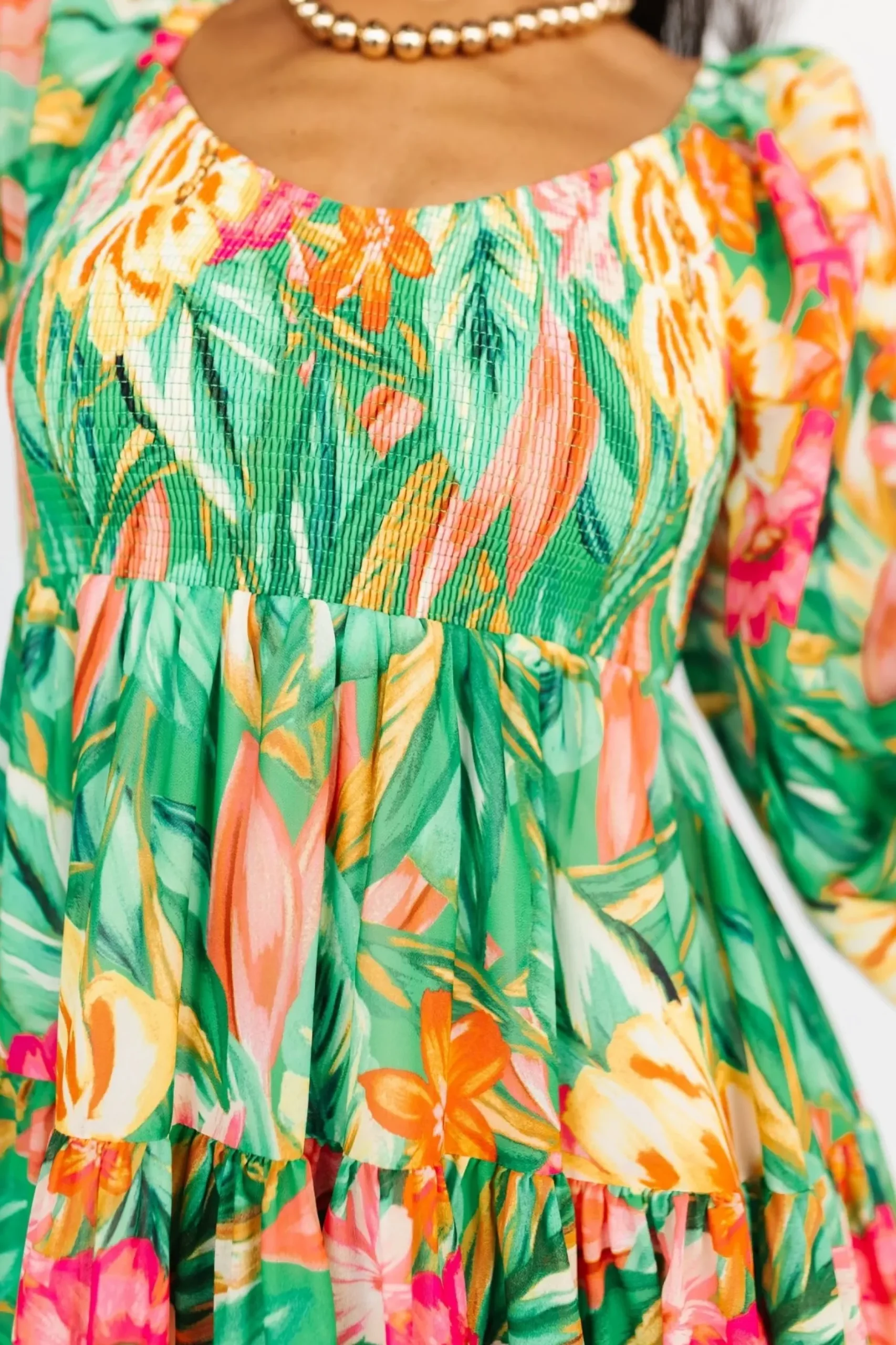 Baltic Born COMING SOON|Acapulco Short Dress | Green Multi Print