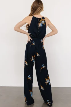 Baltic Born JUMPSUITS + ROMPERS|Alameda Halter Jumpsuit | Navy Blue Floral