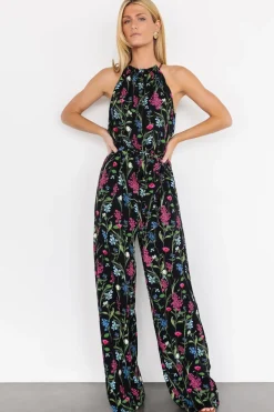 Baltic Born JUMPSUITS + ROMPERS|Alameda Halter Jumpsuit | Black Floral