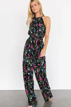 Baltic Born JUMPSUITS + ROMPERS|Alameda Halter Jumpsuit | Black Floral