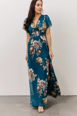 Baltic Born SALE|Alexandria Smocked Maxi Dress | Blue Floral