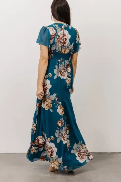 Baltic Born SALE|Alexandria Smocked Maxi Dress | Blue Floral