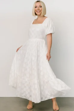 Baltic Born SALE|Alta Jacquard Maxi Dress | Off White