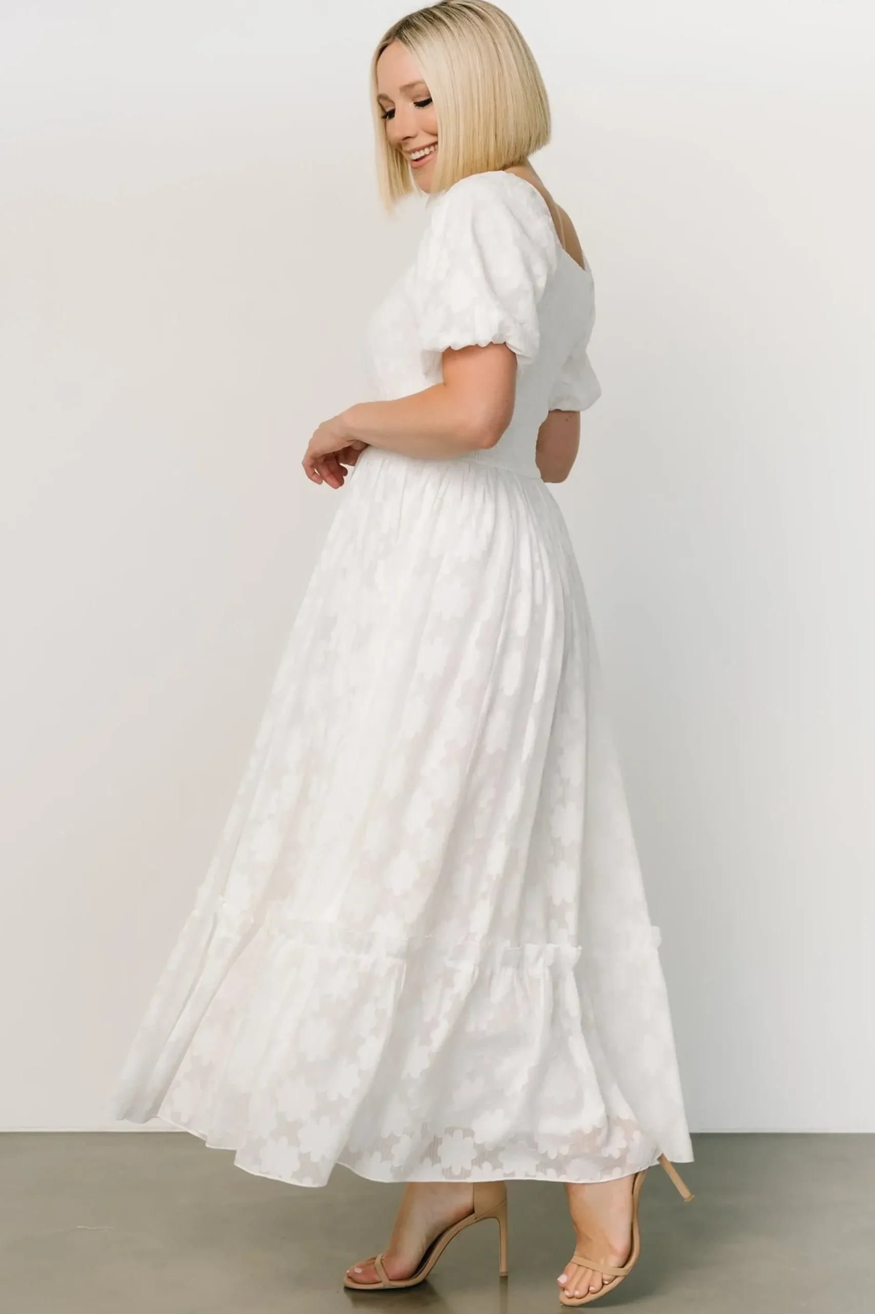 Baltic Born SALE|Alta Jacquard Maxi Dress | Off White