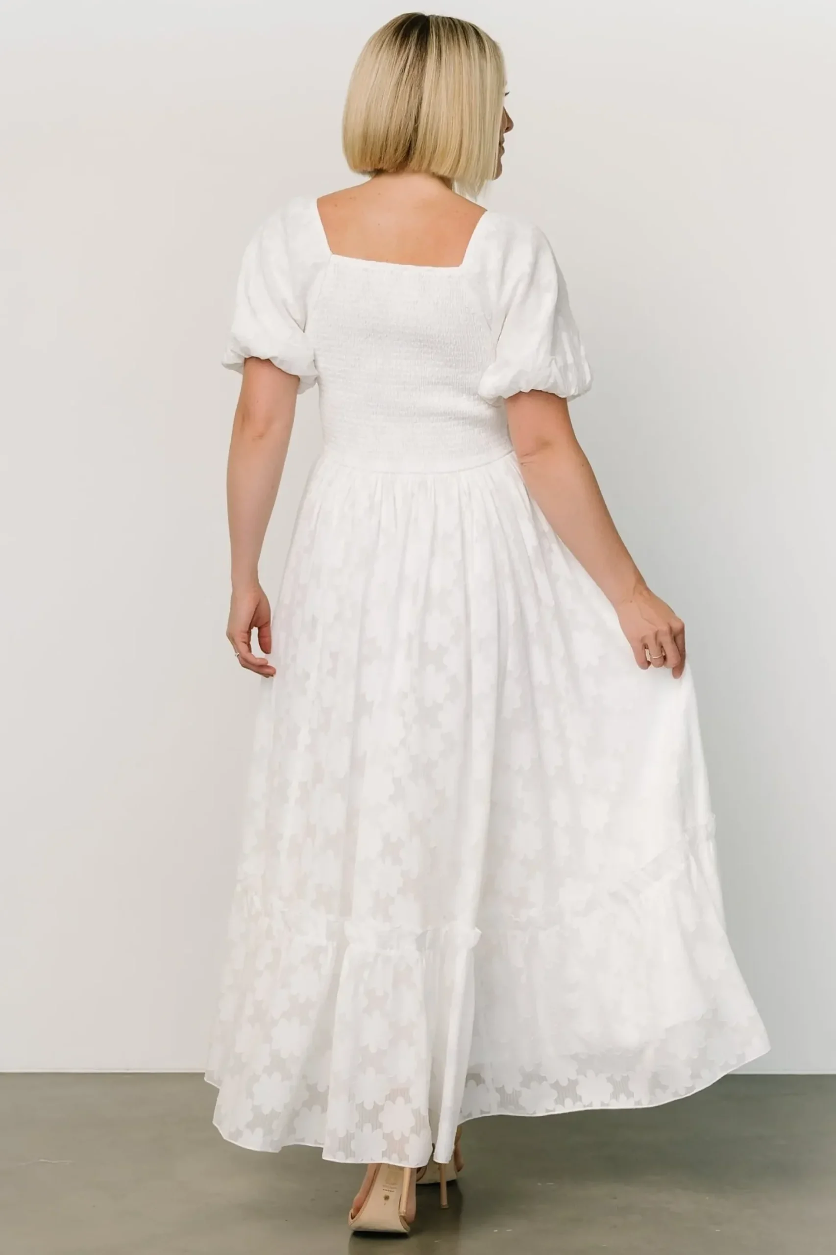 Baltic Born SALE|Alta Jacquard Maxi Dress | Off White