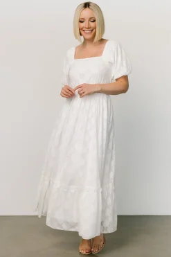 Baltic Born SALE|Alta Jacquard Maxi Dress | Off White