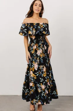 Baltic Born SALE|Amalfi Smocked Maxi Dress | Midnight Floral