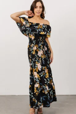 Baltic Born SALE|Amalfi Smocked Maxi Dress | Midnight Floral
