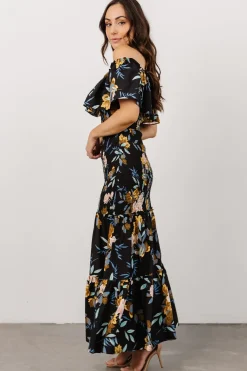 Baltic Born SALE|Amalfi Smocked Maxi Dress | Midnight Floral