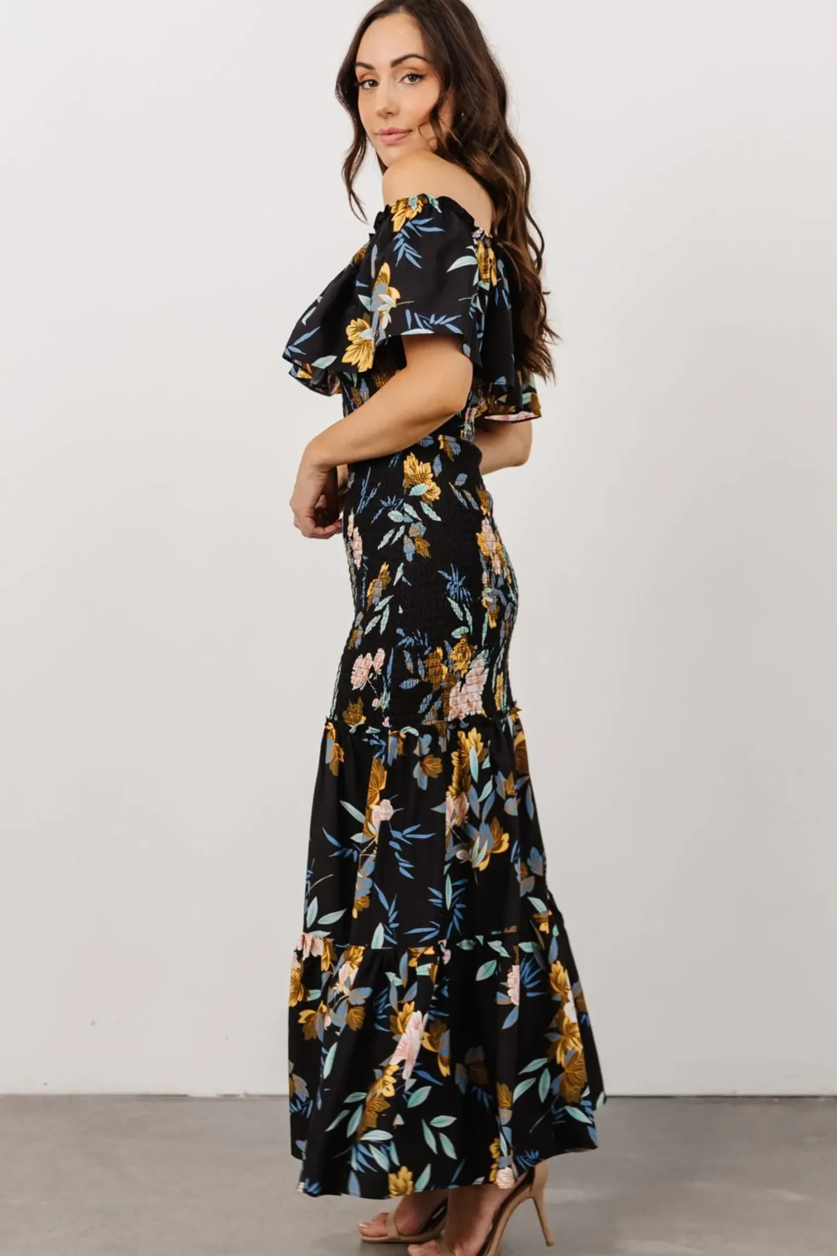 Baltic Born SALE|Amalfi Smocked Maxi Dress | Midnight Floral