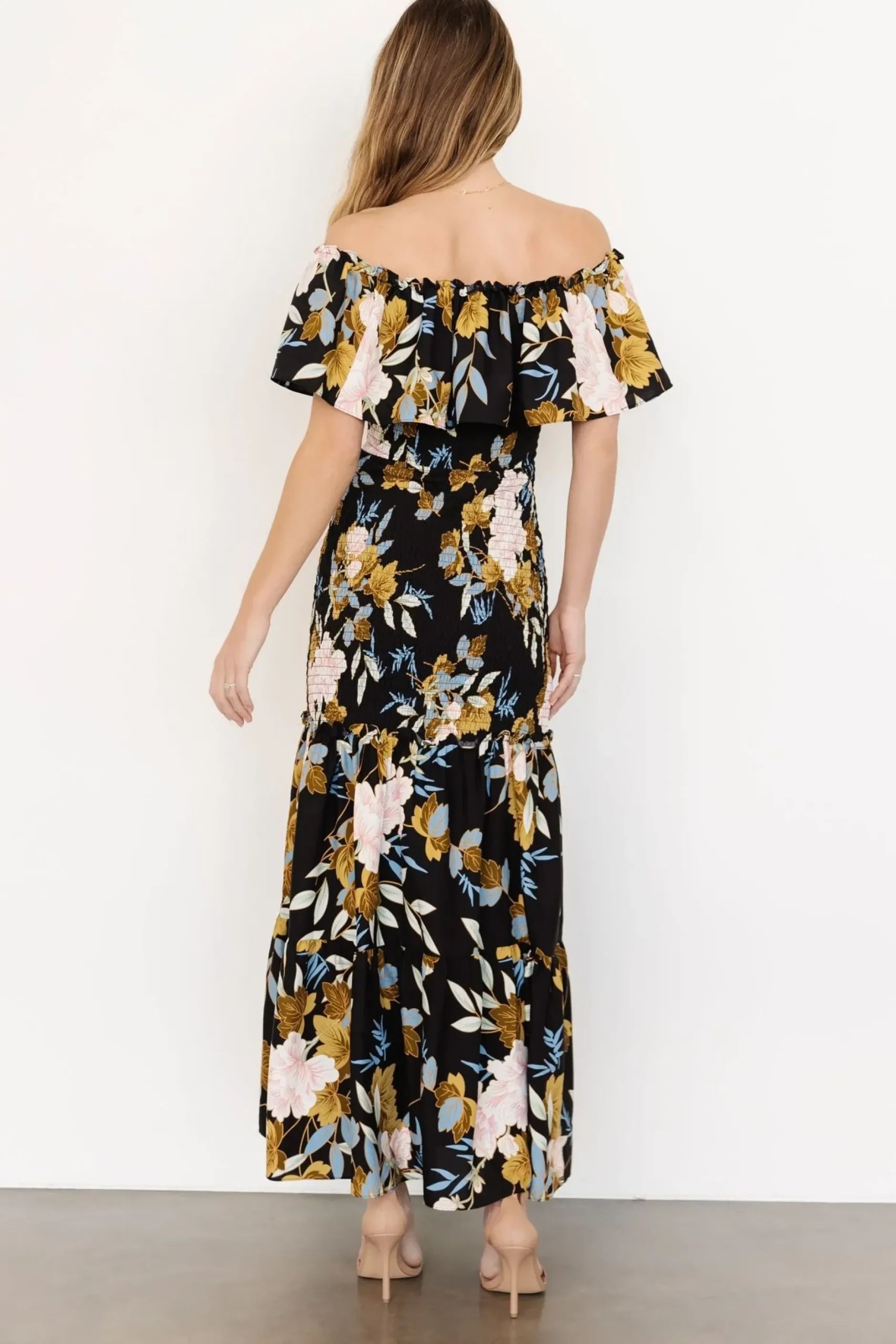 Baltic Born SALE|Amalfi Smocked Maxi Dress | Midnight Floral