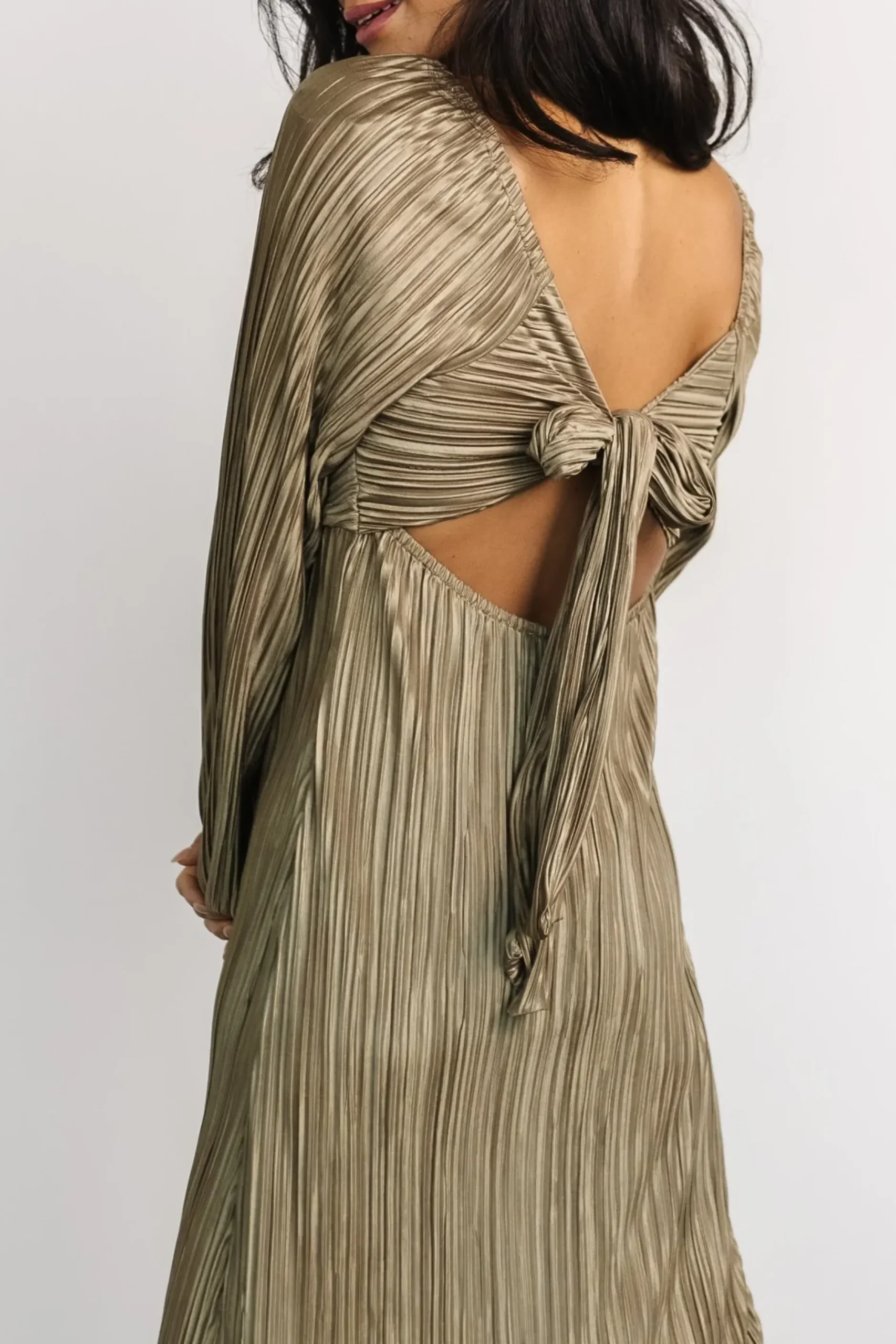 Baltic Born DRESSES|midi dresses|Amani Pleated Midi Dress | Olive