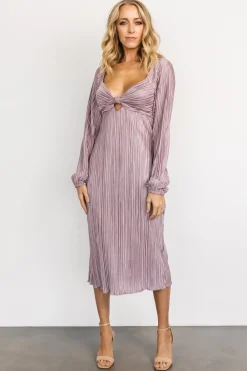 Baltic Born DRESSES|midi dresses|Amani Pleated Midi Dress | Lilac