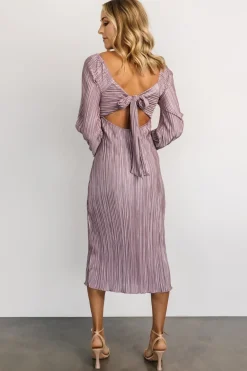 Baltic Born DRESSES|midi dresses|Amani Pleated Midi Dress | Lilac