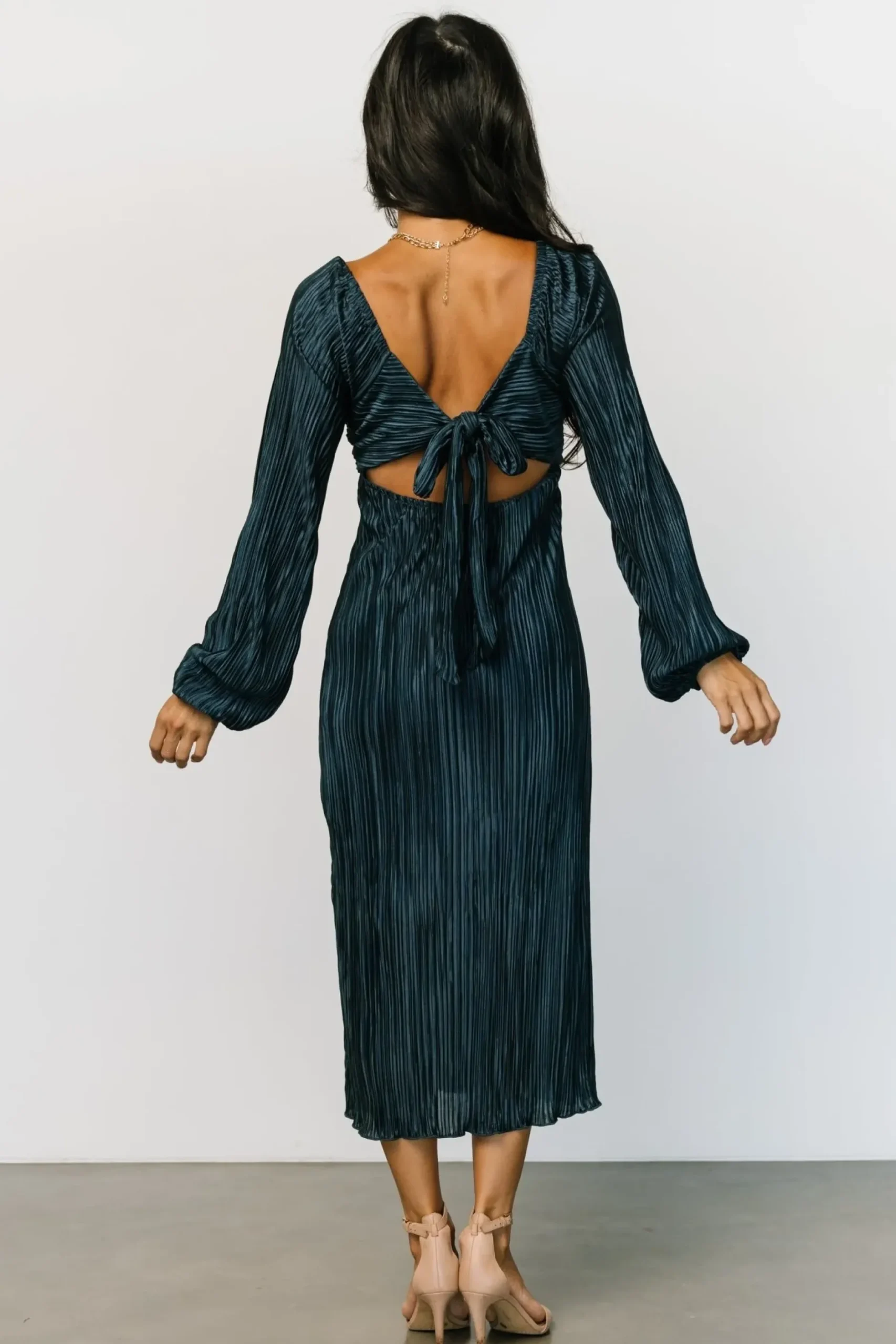 Baltic Born DRESSES|midi dresses|Amani Pleated Midi Dress | Peacock