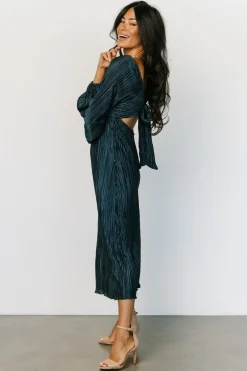 Baltic Born DRESSES|midi dresses|Amani Pleated Midi Dress | Peacock