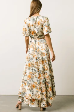 Baltic Born SALE|Amara Wrap Dress | Ivory Multi Floral
