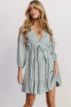 Baltic Born cover up|Amelia Boho Mini Dress | Blue