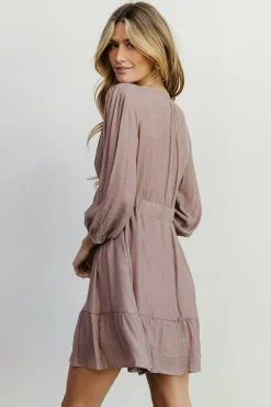 Baltic Born cover up|Amelia Boho Mini Dress | Dusty Lavender
