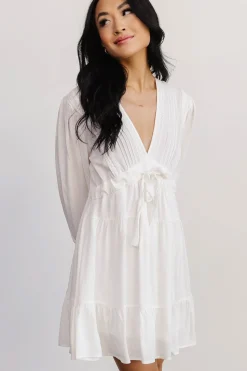 Baltic Born short dresses|Amelia Boho Mini Dress | Off White