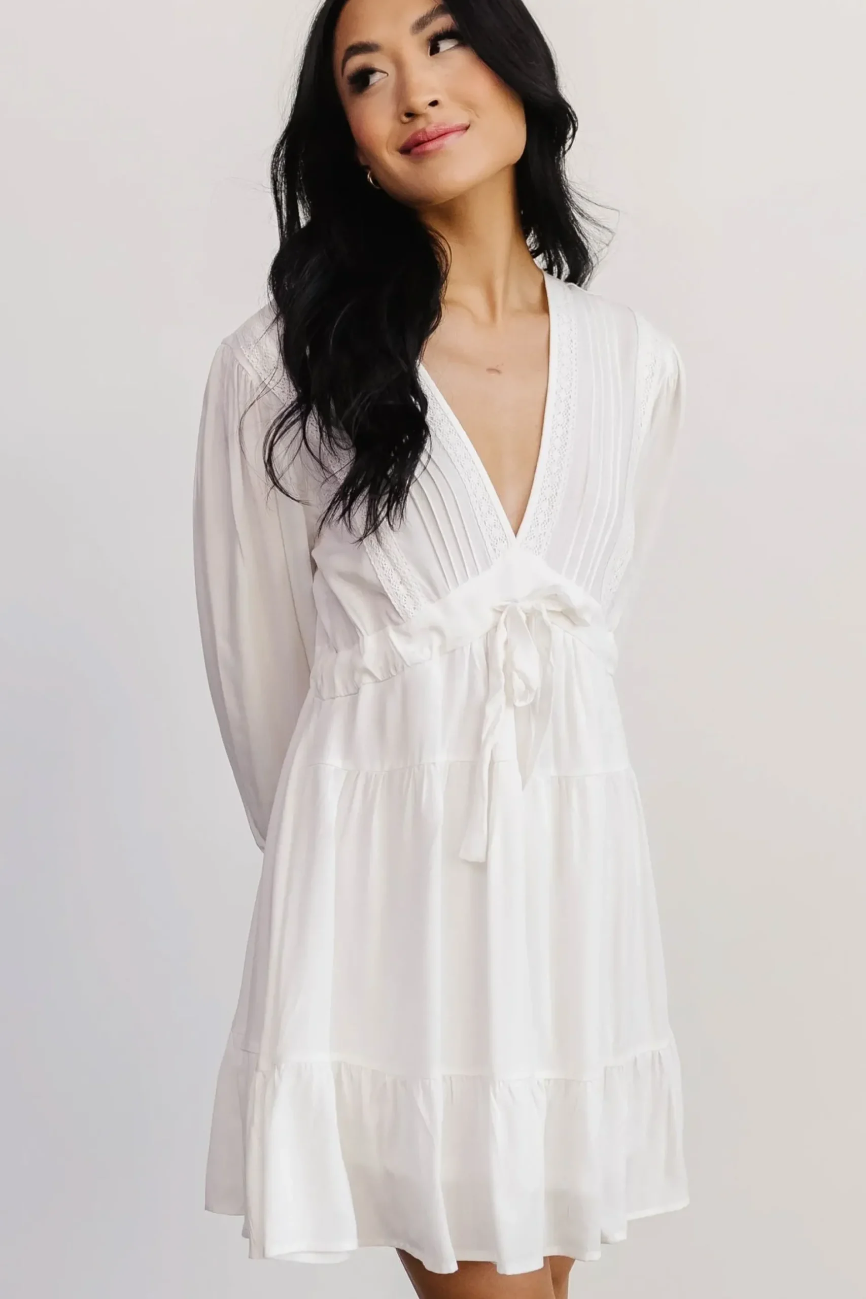 Baltic Born short dresses|Amelia Boho Mini Dress | Off White