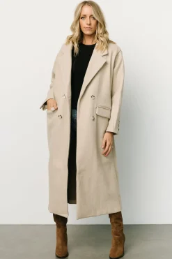 Baltic Born outerwear|WINTER ESSENTIALS|Anderson Double Breasted Coat | Natural
