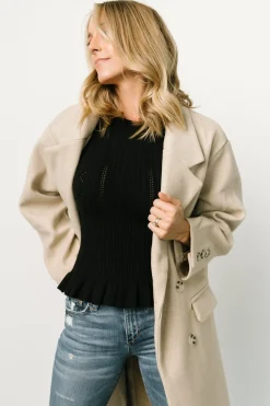 Baltic Born outerwear|WINTER ESSENTIALS|Anderson Double Breasted Coat | Natural