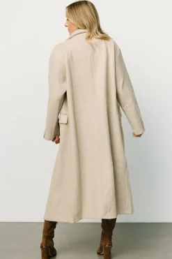 Baltic Born outerwear|WINTER ESSENTIALS|Anderson Double Breasted Coat | Natural