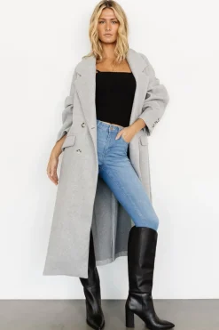 Baltic Born outerwear|WINTER ESSENTIALS|Anderson Double Breasted Coat | Gray