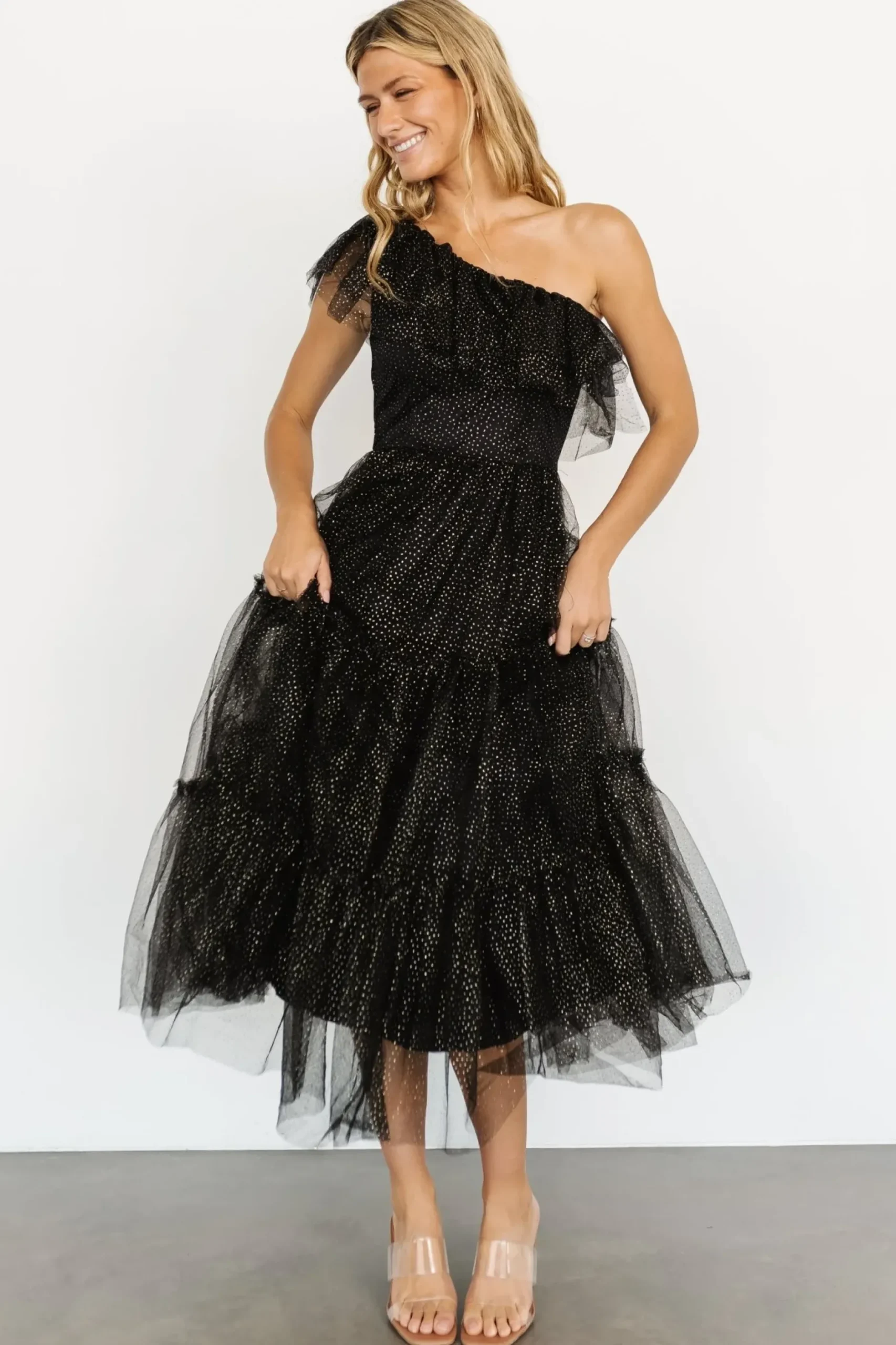 Baltic Born SALE|Anessa Tulle Dress | Black + Gold