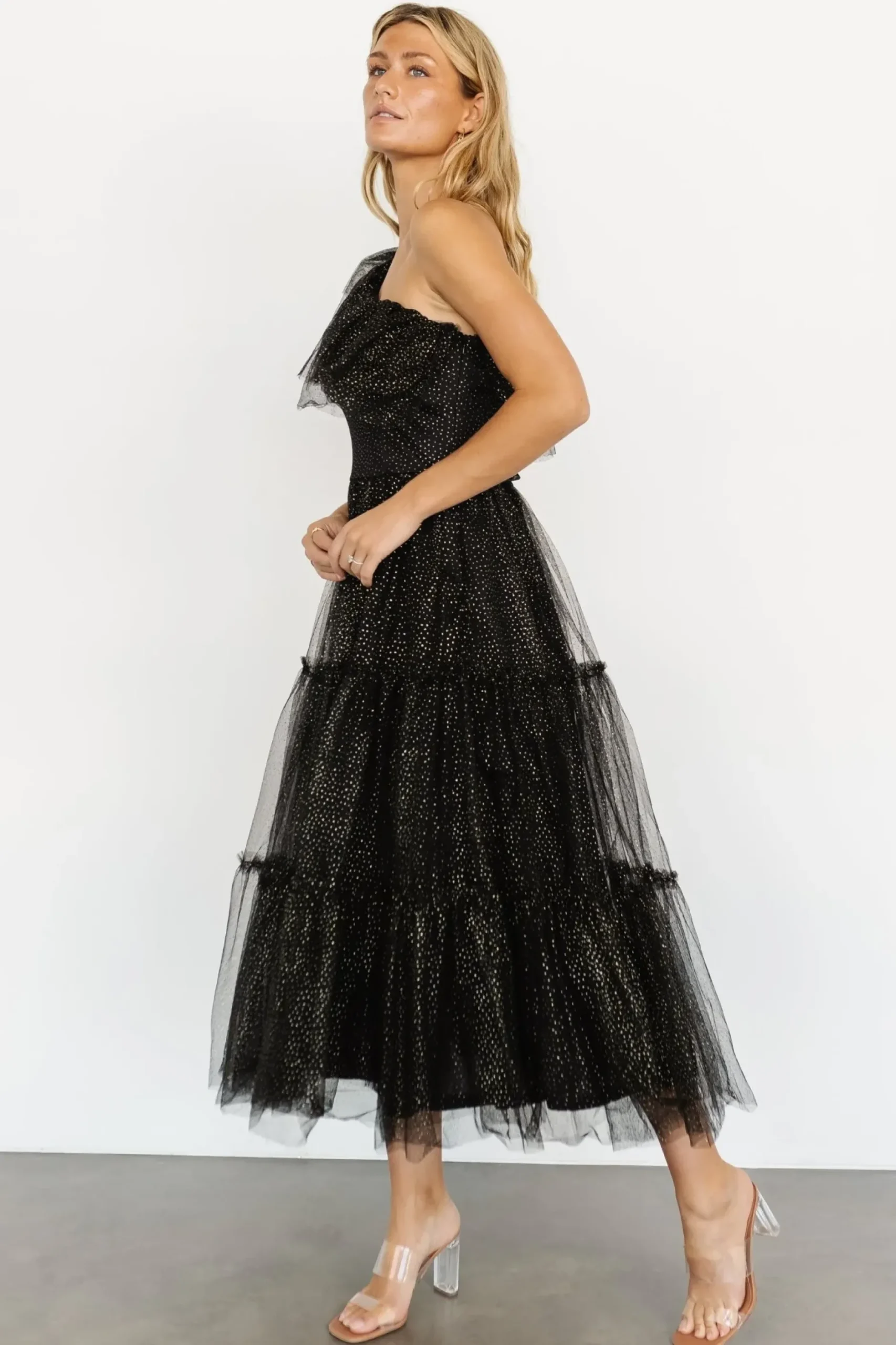 Baltic Born SALE|Anessa Tulle Dress | Black + Gold