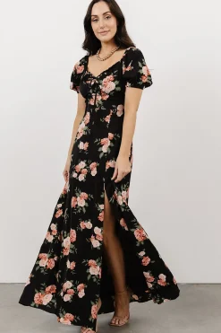Baltic Born WINTER ESSENTIALS|SALE|Angela Maxi Dress | Black Rose Floral