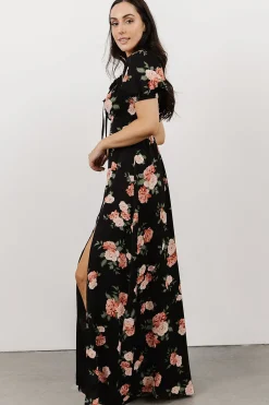 Baltic Born WINTER ESSENTIALS|SALE|Angela Maxi Dress | Black Rose Floral