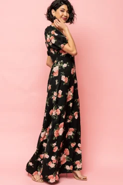 Baltic Born WINTER ESSENTIALS|SALE|Angela Maxi Dress | Black Rose Floral