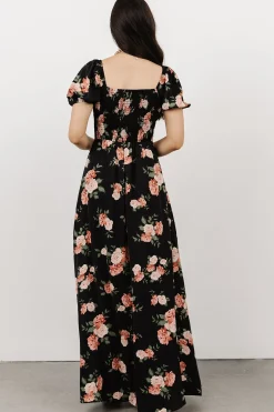 Baltic Born WINTER ESSENTIALS|SALE|Angela Maxi Dress | Black Rose Floral