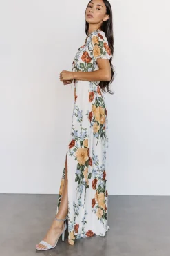 Baltic Born WINTER ESSENTIALS|SALE|Angela Maxi Dress | Off White Multi