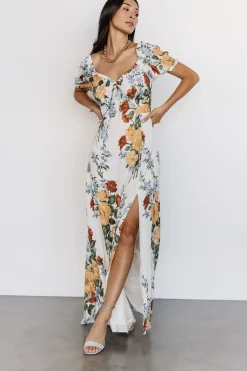 Baltic Born WINTER ESSENTIALS|SALE|Angela Maxi Dress | Off White Multi
