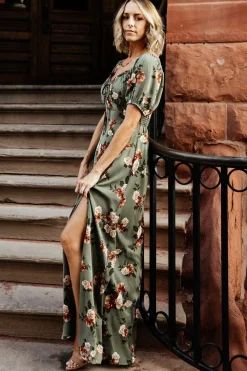 Baltic Born WINTER ESSENTIALS|SALE|Angela Maxi Dress | Olive Rose Floral