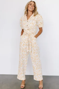 Baltic Born JUMPSUITS + ROMPERS|Annalise Jumpsuit | White + Yellow