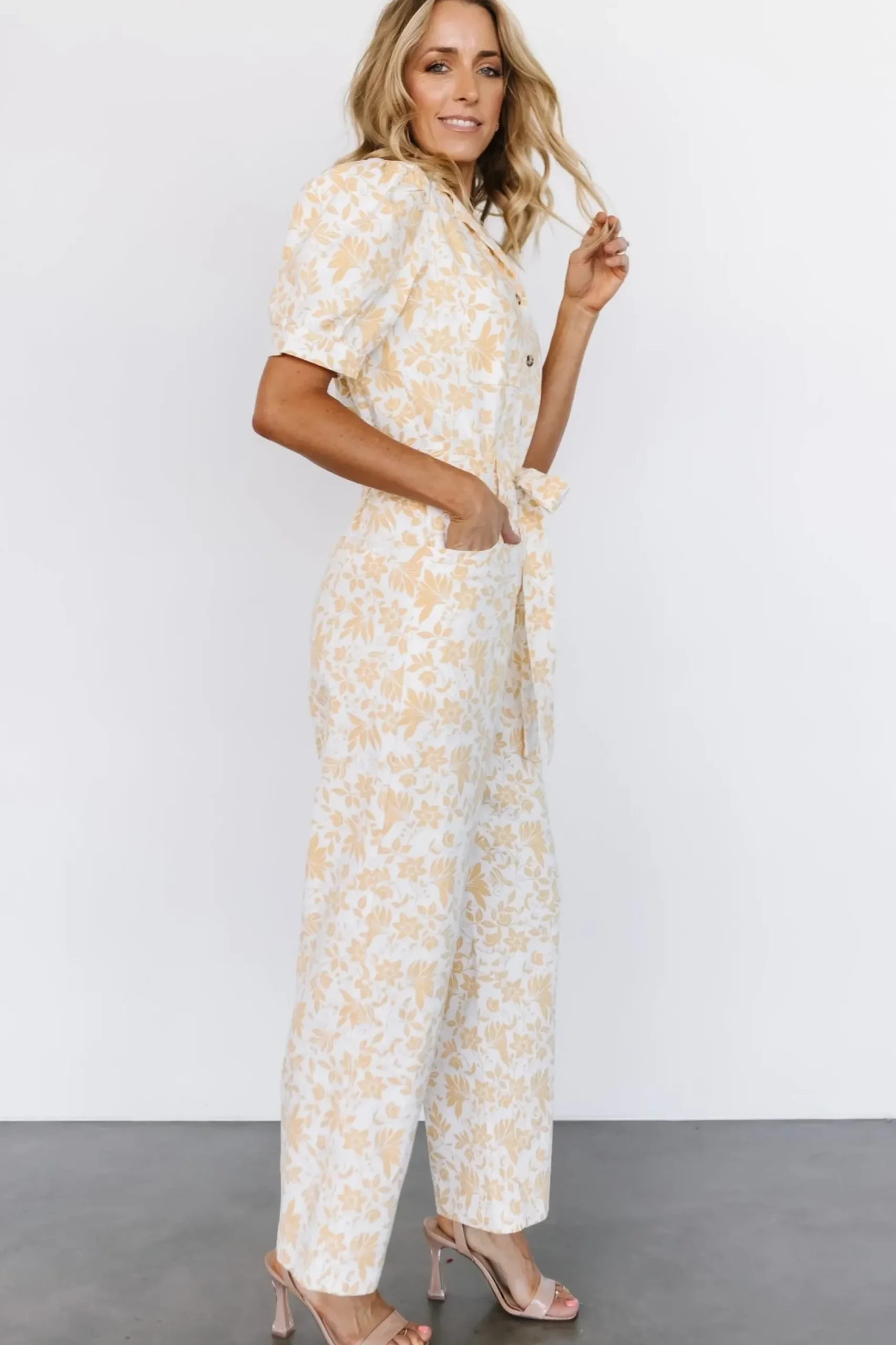 Baltic Born JUMPSUITS + ROMPERS|Annalise Jumpsuit | White + Yellow