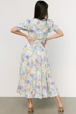 Baltic Born SALE|Anya Midi Dress | Blue Multi Floral