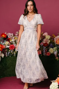 Baltic Born COMING SOON|Ardley Maxi Dress | Cream + Blue