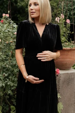 Baltic Born maxi dresses|EXTENDED SIZING|Artemis Velvet Maxi Dress | Black