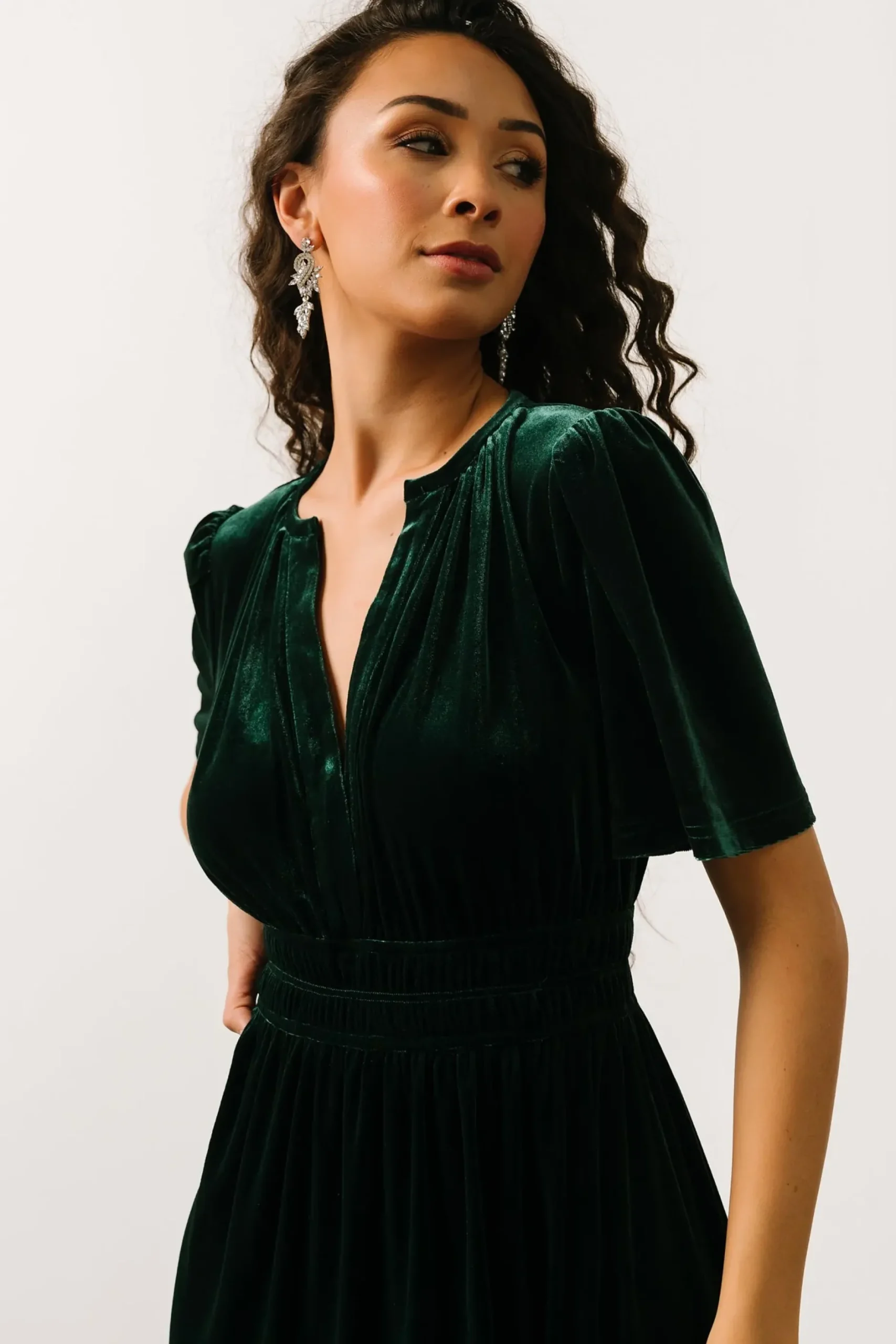 Baltic Born maxi dresses|EXTENDED SIZING|Artemis Velvet Maxi Dress | Emerald