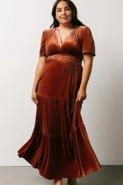 Baltic Born maxi dresses|EXTENDED SIZING|Artemis Velvet Maxi Dress | Dark Spice